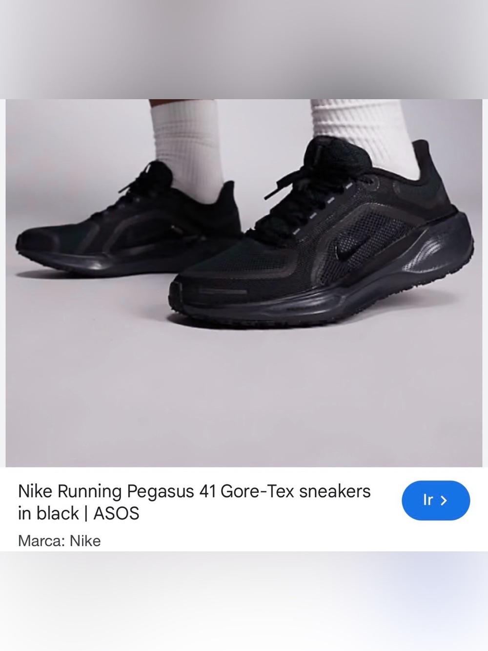 Nike Pegasus 41 gore -Tex  Men’s All‑Black Athletic Sneakers